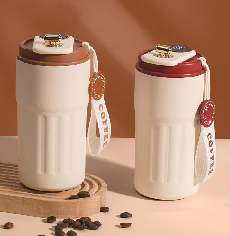 Insulated Smart Drink Ware Smart Coffee Tumbler with Temperature Display Lid