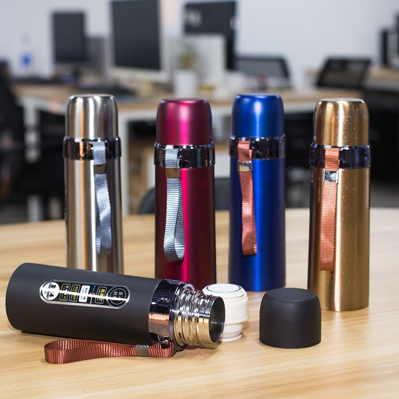 Whosale 304 Stainless Steel Vacuum Cup Outdoor Sports Water Bottle Vacuum Flask Printed Logo