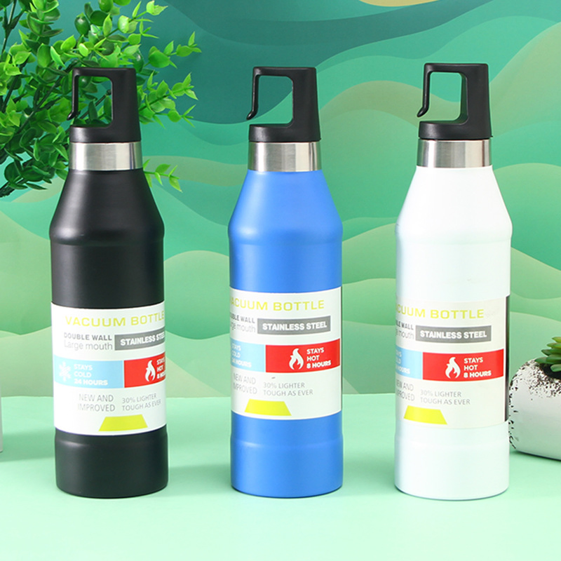 Creative Stainless Steel Flask Bottle with BPA Free Lid High Quality Vacuum Sport Water Bottle Portable Outdoor Travel Bottle