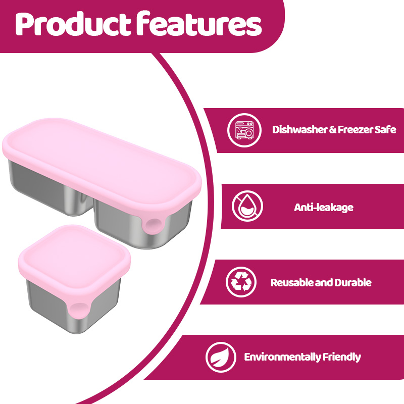 Aohea OEM ODM Stainless Steel Lunch Container I 40oz I Tiffin Steel Lunch Box with Spork Food Jar Leakproof Stainless Steel Bento Box Adult Salad Soup Lunchbox