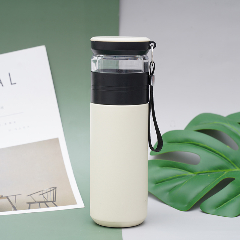 Business Thermos Cup 500ml Double Walled Stainless Steel Vacuum Insulated Thermal Flask with Tea Infuser