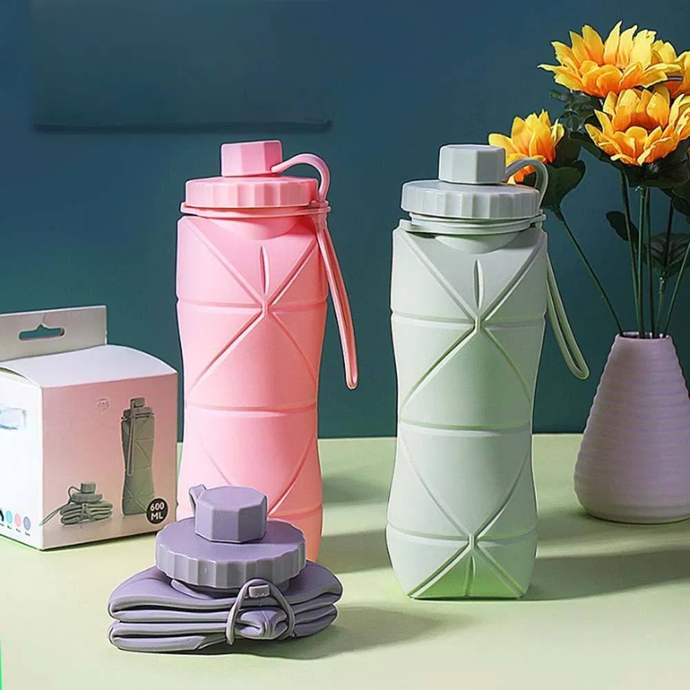 Collapsible Silicone Travel Kettle Foldable Hot Water Bottle Leakproof Portable Cup Camping Hiking