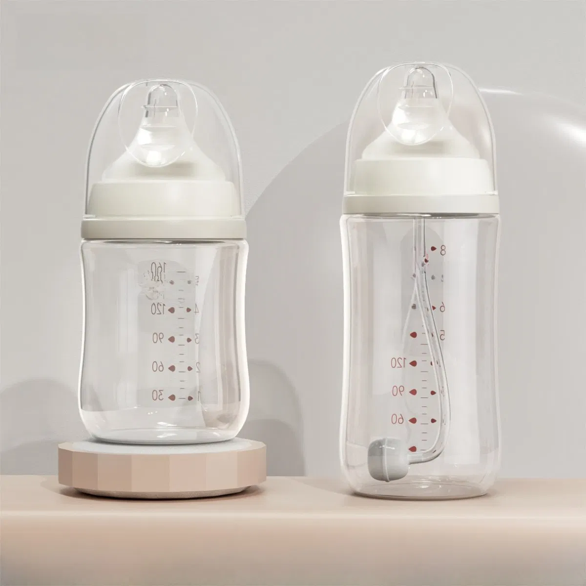 High Borosilicate Glass Baby Bottle Infant Nursing Bottle Heat-Resistant Anti-Colic Silicone Nipple Baby Stuff BPA Free Glass Water Bottle for Kids Baby Product