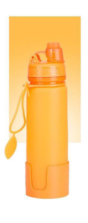 Portable Silicone Collapsible Water Bottle Reusable Outdoor Sports Travel Drinking Ez16184