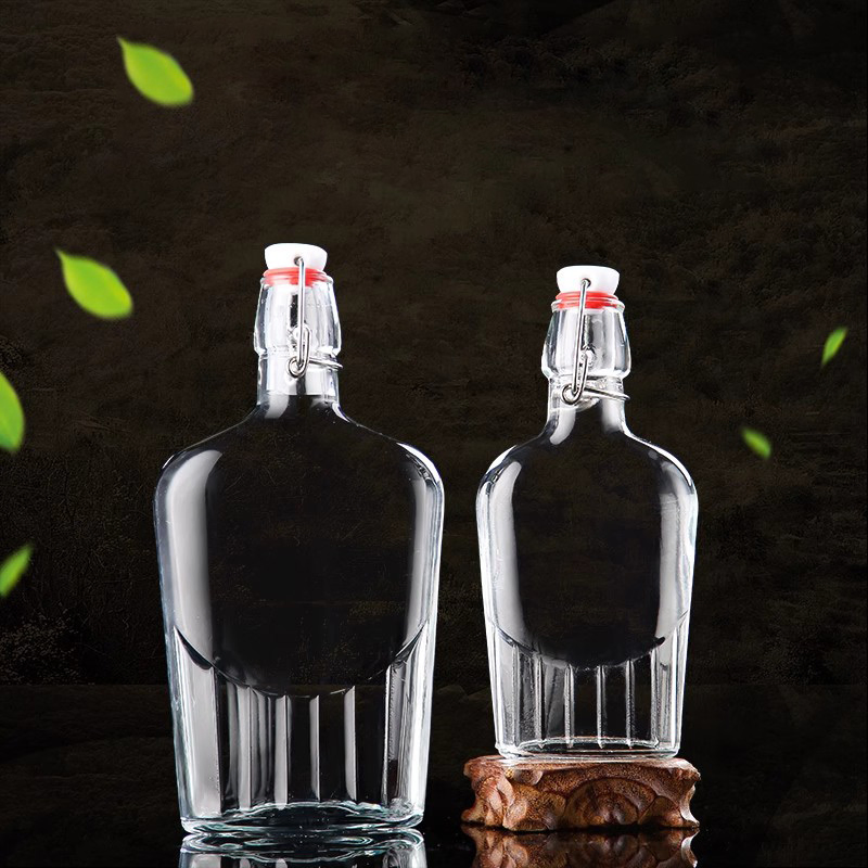 240ml 480ml Clear Swing Top Glass Bottle for Juice Water Kombucha Wine Beer Brewing