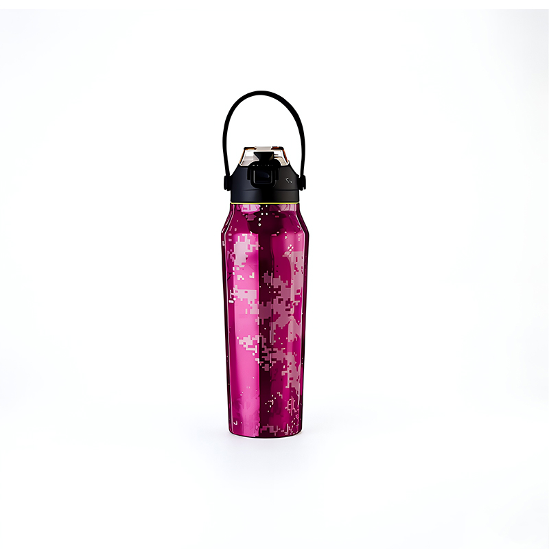 Square Vacuum Insulated Stainless Steel Gym Water Bottle