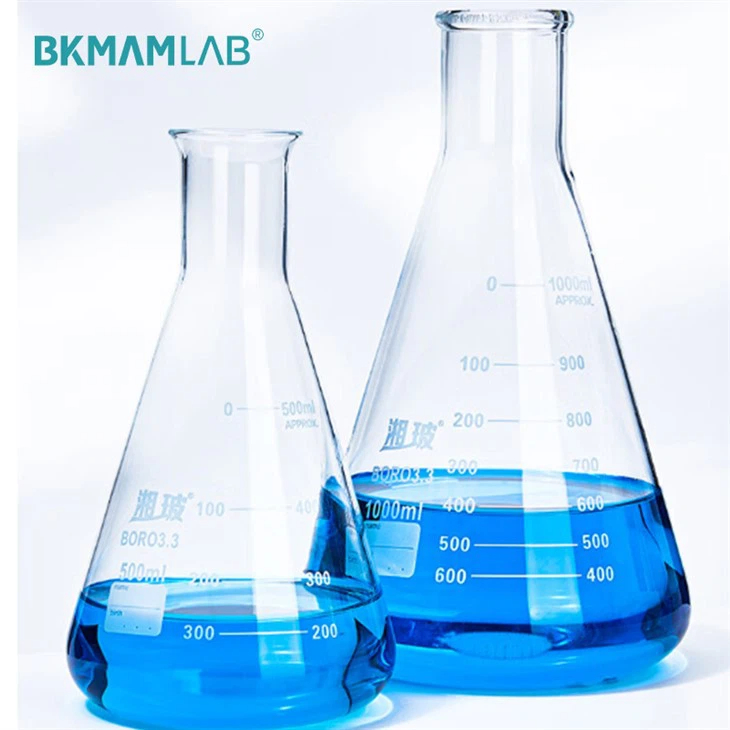 Triangle Flask Straight-Necked Conical Graduated Beaker with Narrow/Wide Mouth 50-1000ml Available