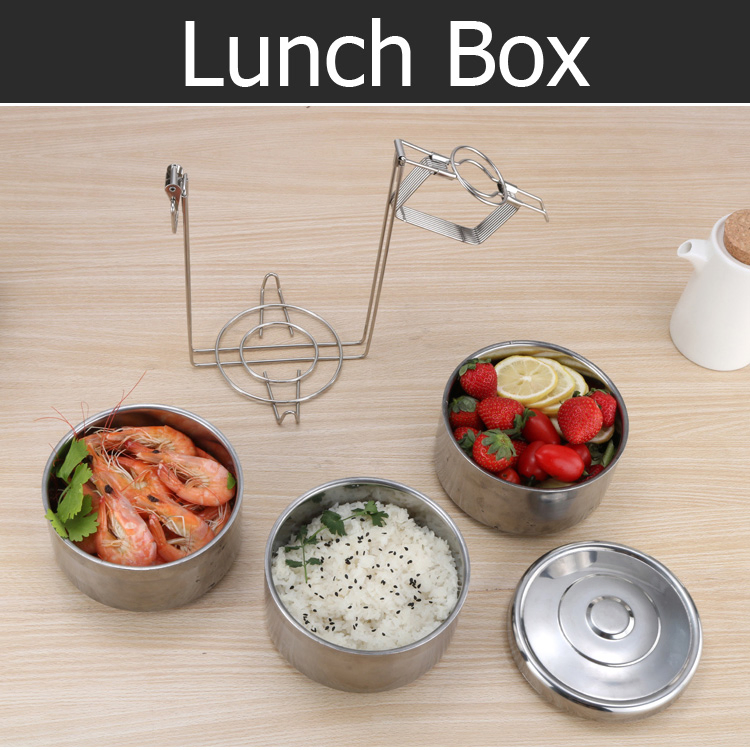 Stainless Steel Box Thermal Stackable Lunch Box Insulated Bento Lunch Container