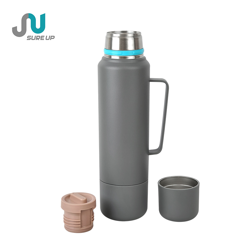 Sure up Classic Eco-Friendly Insulated Stainless Steel Wide Mouth Vacuum Flask Thermos Leakproof PC Cup Lid 12-24 Hours Thermal