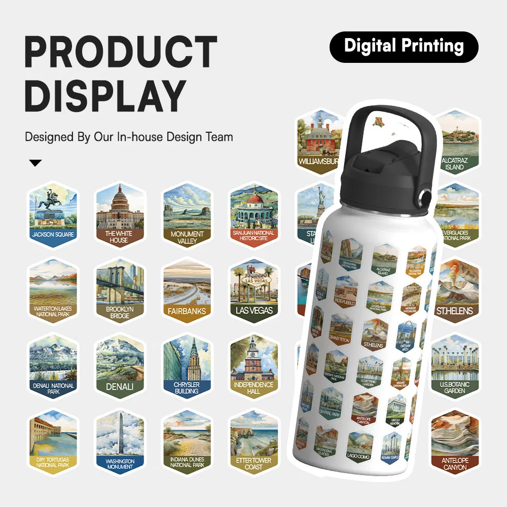 National Park 32 Oz Double-Wall Stainless Steel Vacuum Flask Wide-Mouth Thermos for Travel Sports