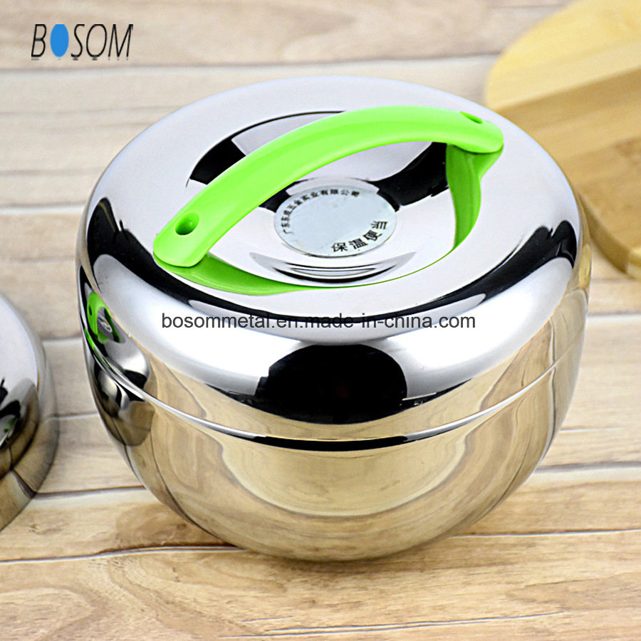 Thermal Insulation Lunch Box Colorful Three Layers Stainless Steel Box Apple Bowl Food Container
