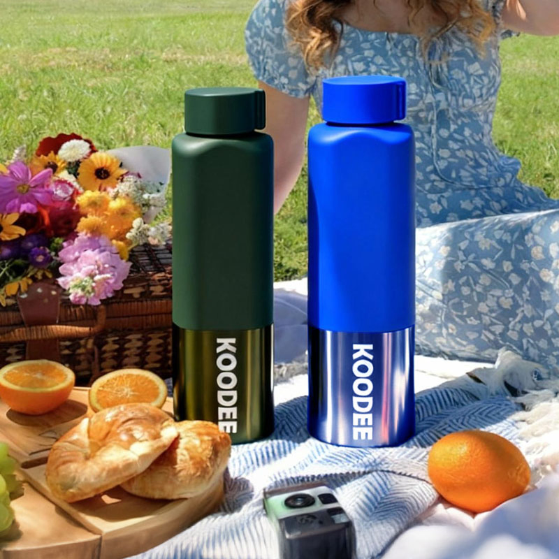 Square Shape Stainless Steel Sport Water Bottle 500ml