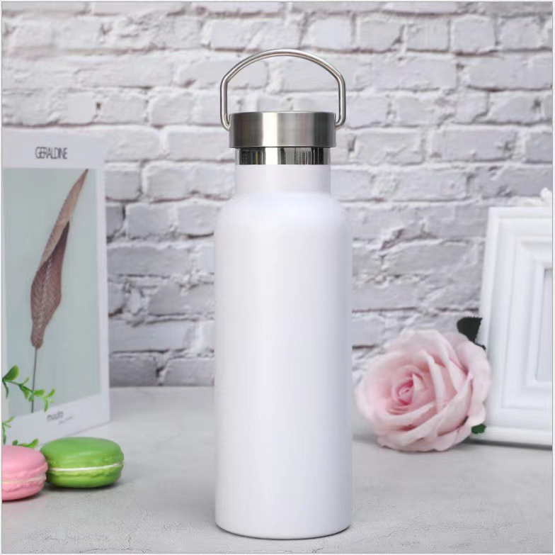 New Wide-Mouth Vacuum-Insulated Stainless Steel Sports Water Bottle Portable Outdoor Water Jug
