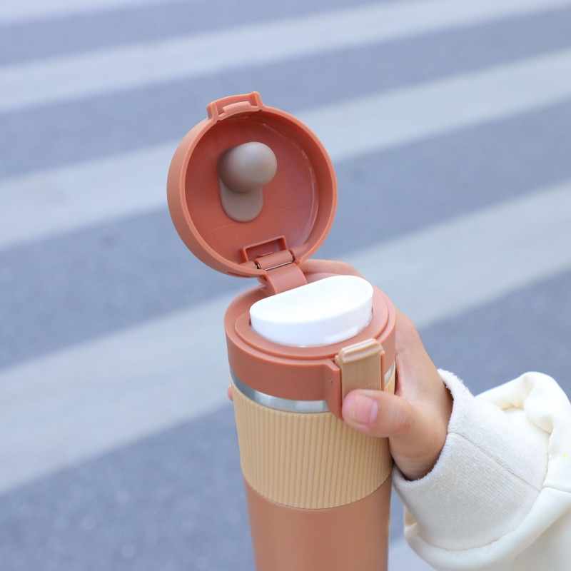 New Style 380ml Stainless Steel Thermos Coffee Cup Stylish Travel Coffee Mug Double Walled Thermal Vacuum Flask with Lid