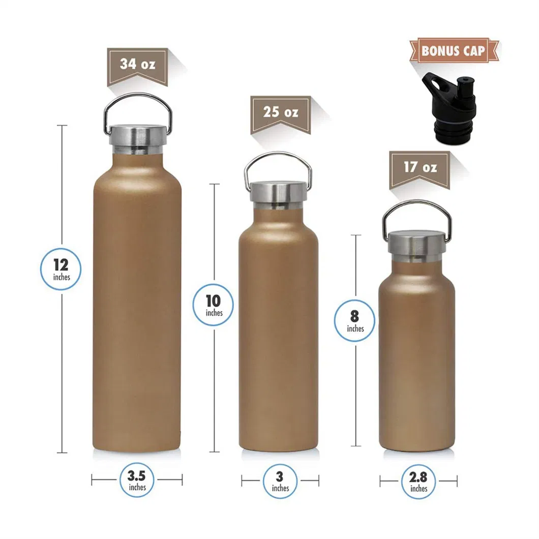 Low MOQ Customized Logo Travel Stainless Steel Thermos Water Bottle