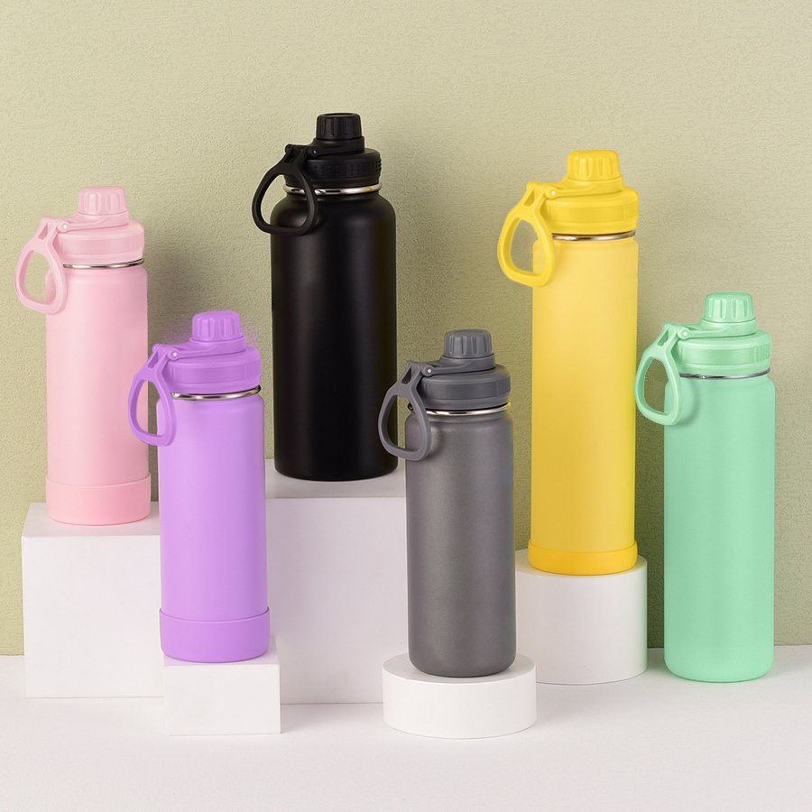 New ODM 360 Degree Direct Drinking Lid Double Wall 304 Stainless Steel Wide Mouth Water Bottle Hot Selling Vacuum Flask