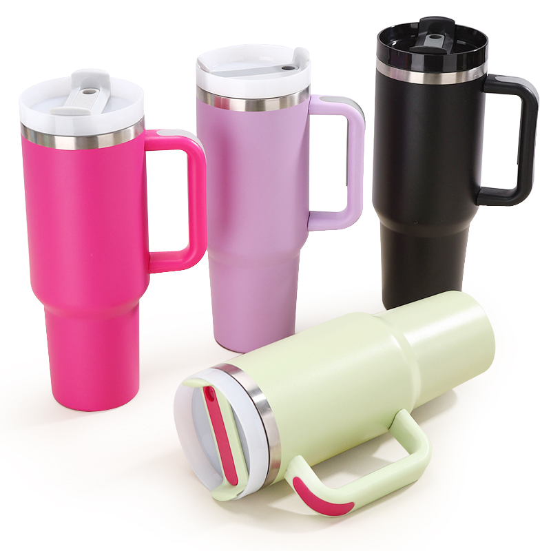 Vacuum Insulated Travel Mug Flowstate Stainless Steel Tumbler with Handle