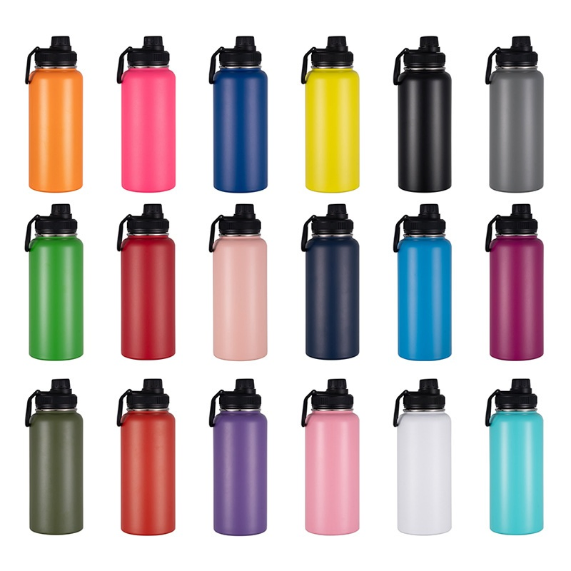 BPA-Free Sports Double Wall Heat Insulation Stainless Steel Outdoor Camping Climbing Water Bottle Cup Hydrate Thermos Vacuum Flask 12 18 24 32 40 64 Oz