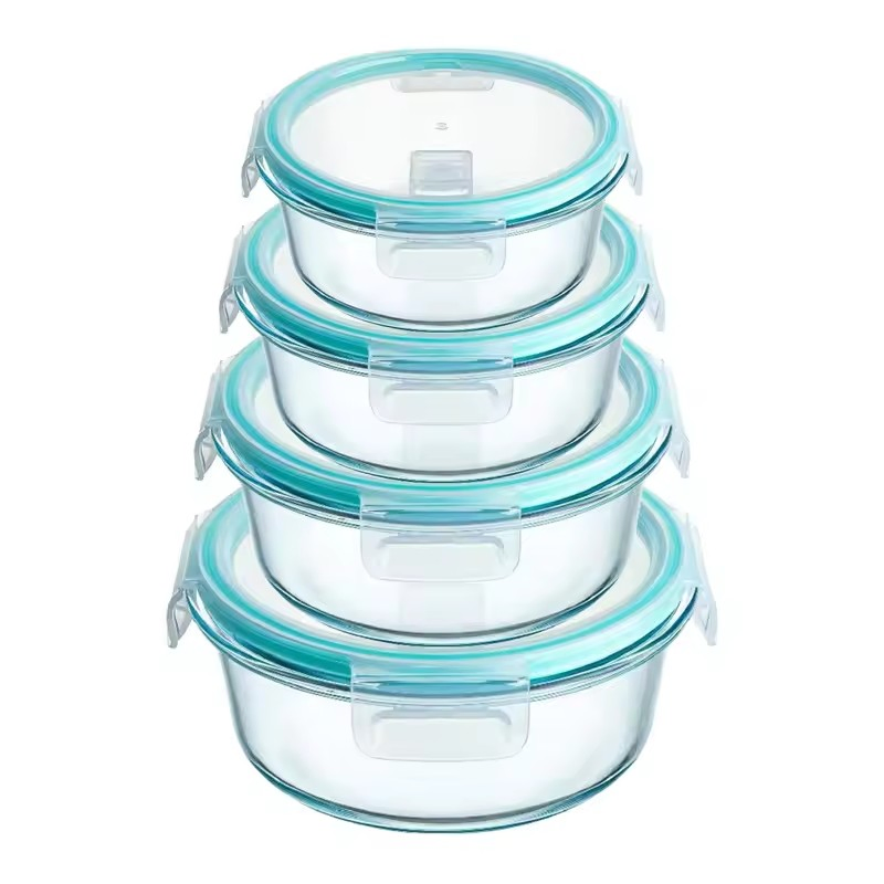 Leakproof Glass Microwave Food Container with Lid for Meal Prep Storage Boxes
