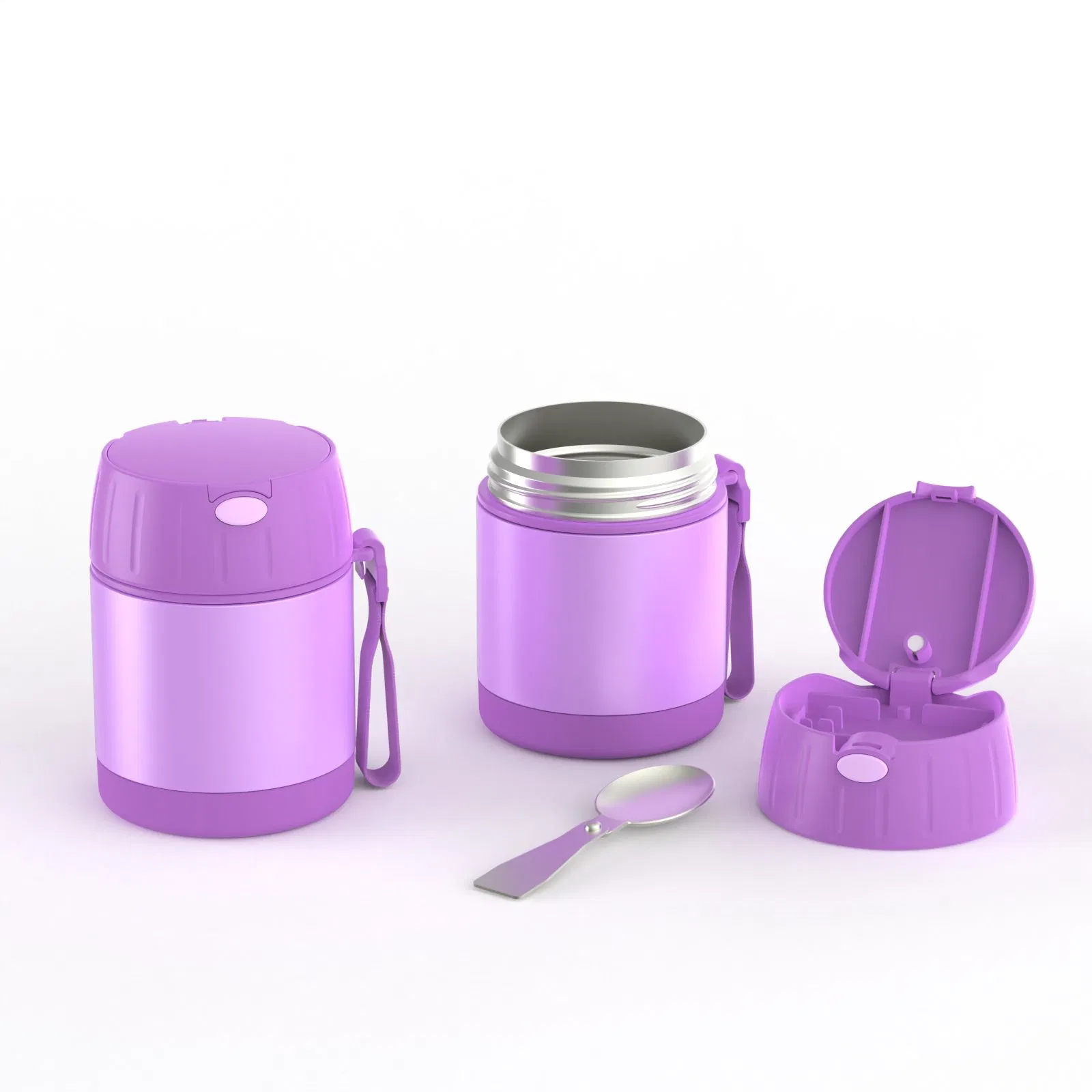 Aohea Obm ODM Stainless King Vacuum Insulated Food Jar with Spoon 16 Ounce Powder Blue 10 Ounce Stainless Steel Vacuum Insulated Kids Food Jar