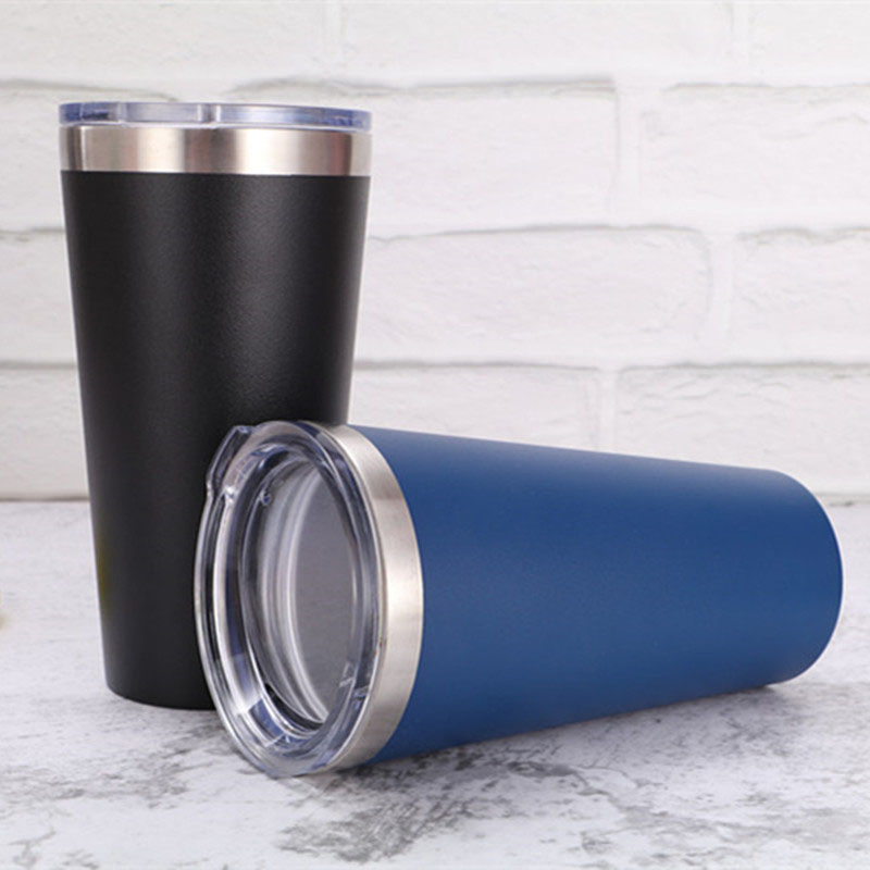 20 Oz Stainless Steel Tumblers with 2 Splash Proof Lids Straw and Brushes, Double Wall Vacuum Insulated Coffee Travel Mug
