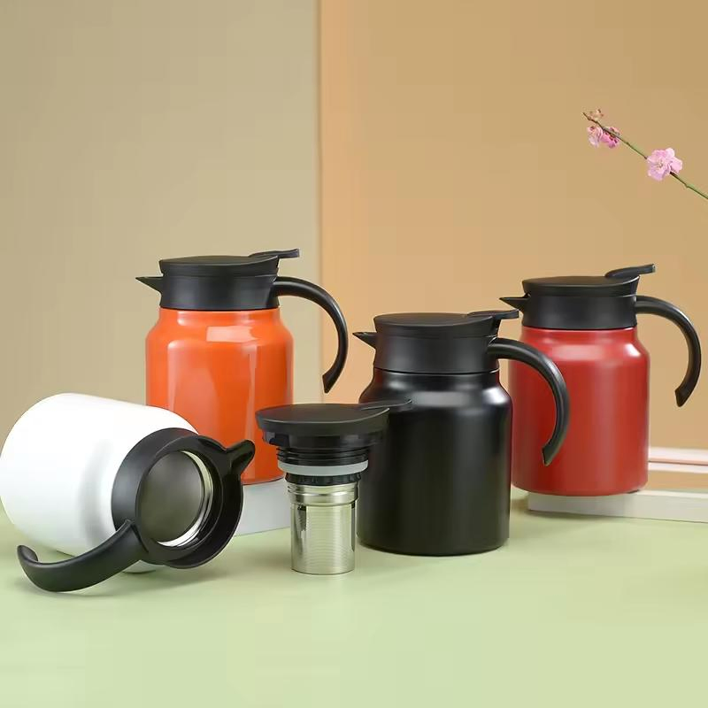 800ml Double Wall Thermal Kettle 1000ml Stainless Steel Vacuum Flasks with Handle