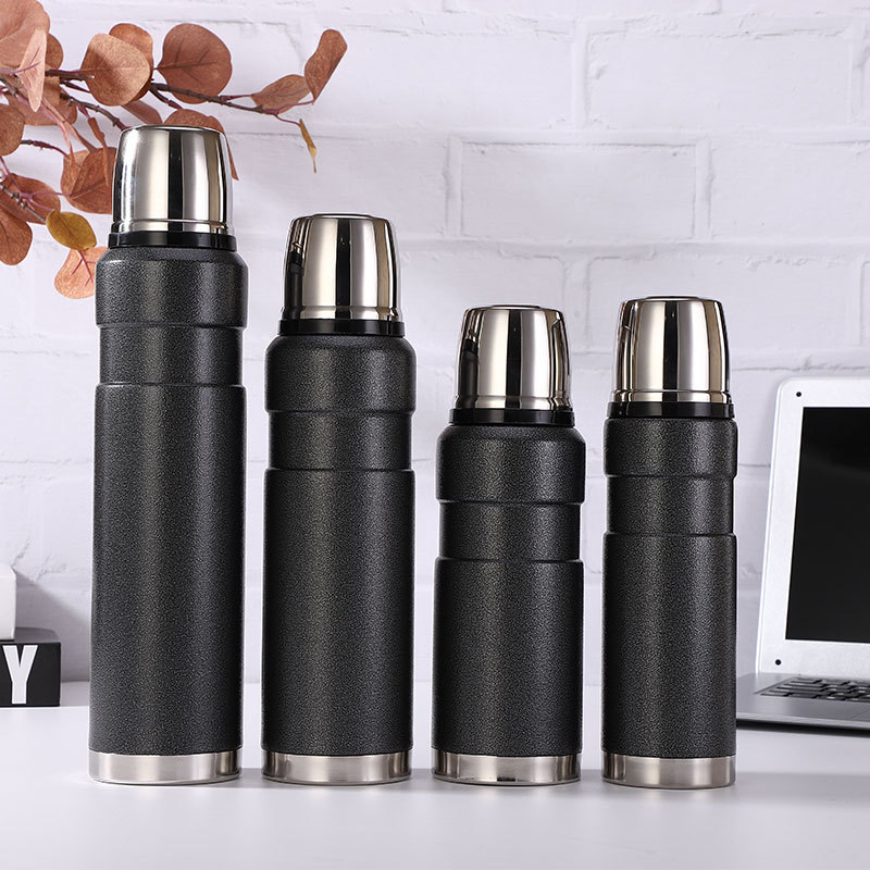 Outdoor Large Capacity Camping Long Term Heat and Cold Insulation Stainless Steel Vacuum Flask Bullet Shape Cup