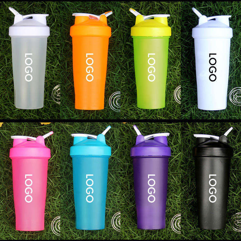 Wholesale Logo Custom Shaker Water Bottle Shaker Bottle Fitness Gym Protein Bottles Sport PP Plastic BPA Free Sample