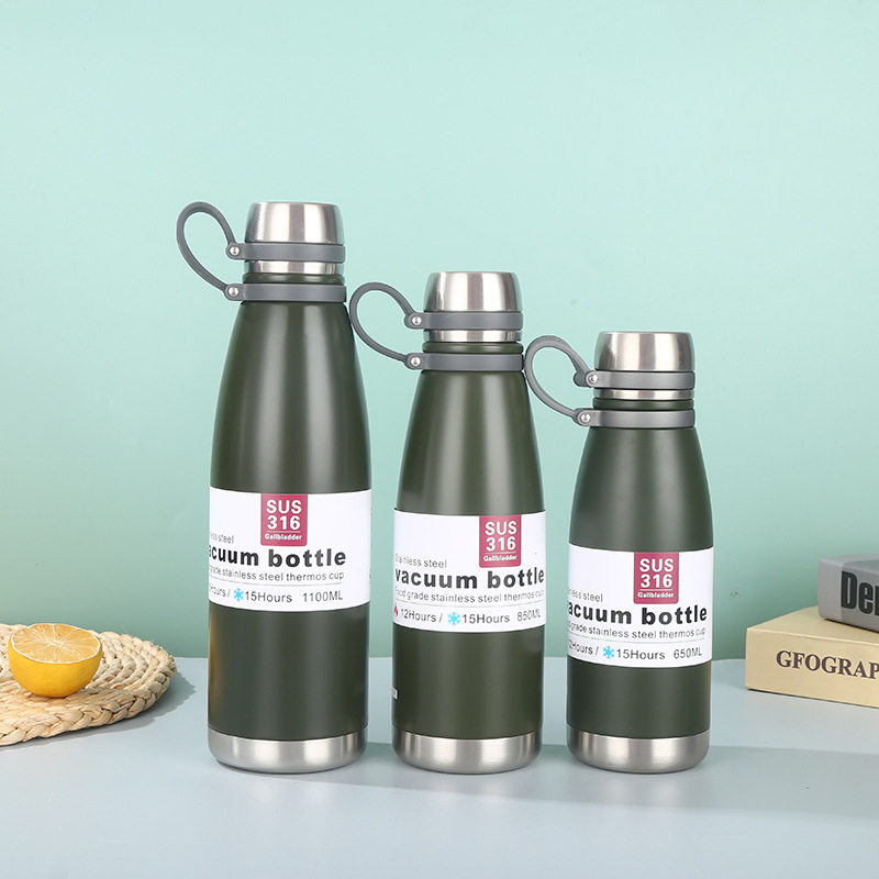 Stainless Steel Wide Mouth Water Jug Insulated Sports Canteen Thermo Flask Water Bottle Flask with Lid