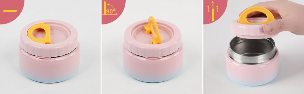 Aohea Obm ODM 67 Oz Adults Stainless Steel Vacuum Insulated Wide Mouth Soup Food Theros Hot Food Jar with Keep Thermal Portable Stackable Bento Hot Food Contain