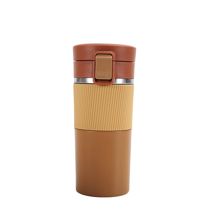 New Style 380ml Stainless Steel Thermos Coffee Cup Stylish Travel Coffee Mug Double Walled Thermal Vacuum Flask with Lid