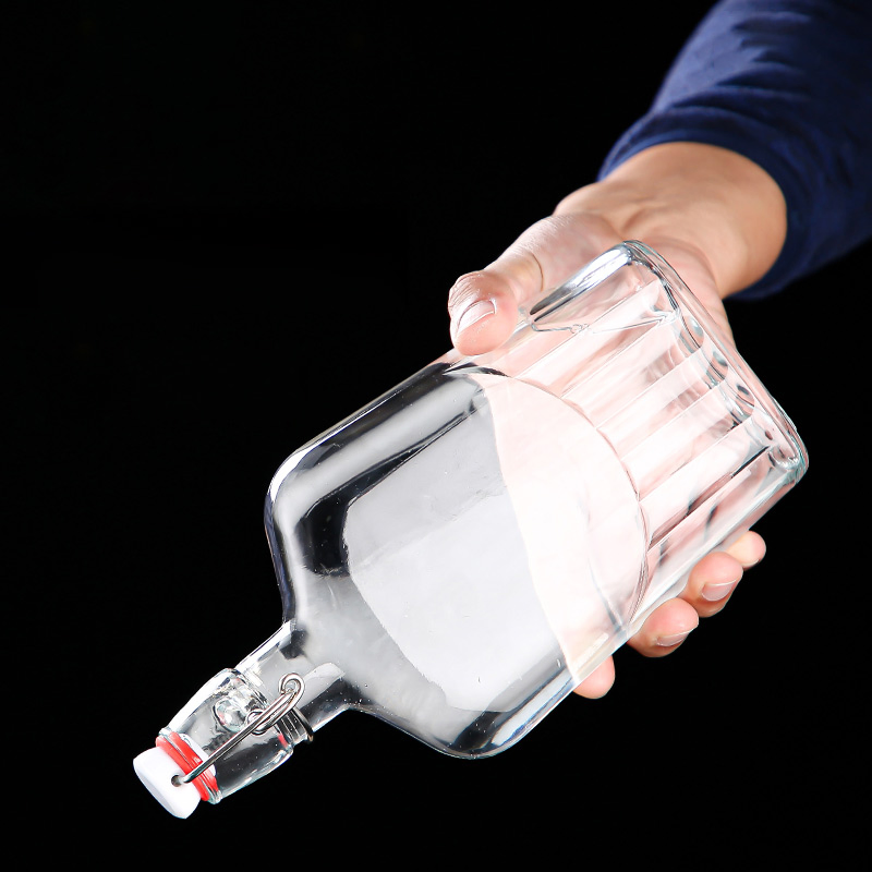 240ml 480ml Clear Swing Top Glass Bottle for Juice Water Kombucha Wine Beer Brewing