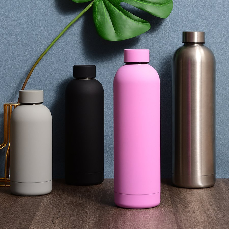 BPA Free Fancy Wholesale Drinking OEM Colorful Metal Custom Portable Thermal Vacuum Gym Termos Hot Sports Insulated Stainless Steel Flask Water Bottle