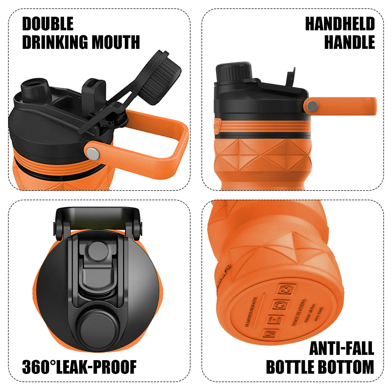 Collapsible Silicone Travel Water Bottle for Outdoor Adventures