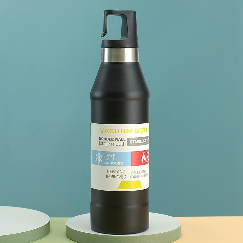 Creative Stainless Steel Flask Bottle with BPA Free Lid High Quality Vacuum Sport Water Bottle Portable Outdoor Travel Bottle