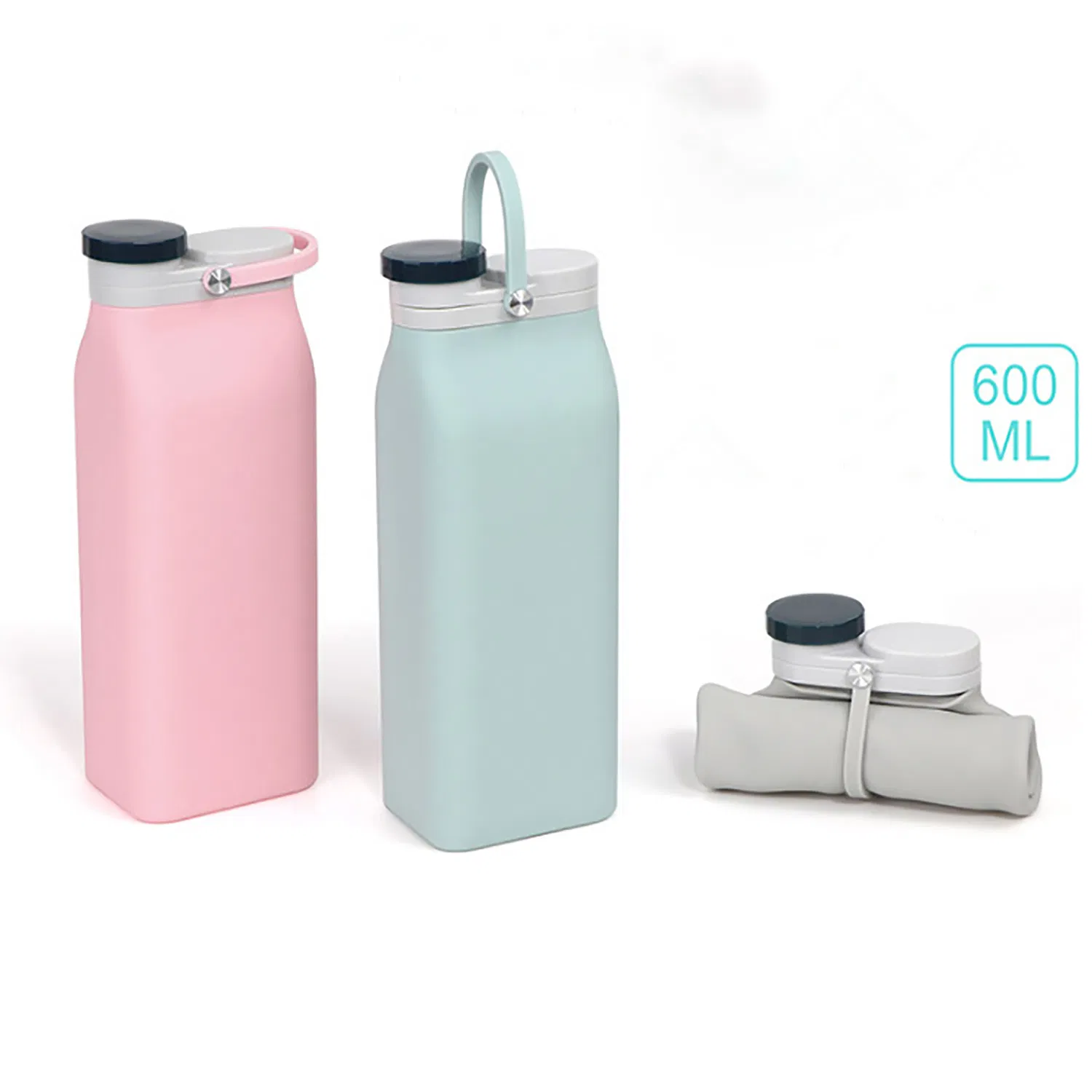 Collapsible Portable Silicone Water Bottle Retractable Folding Outdoor Ci23834