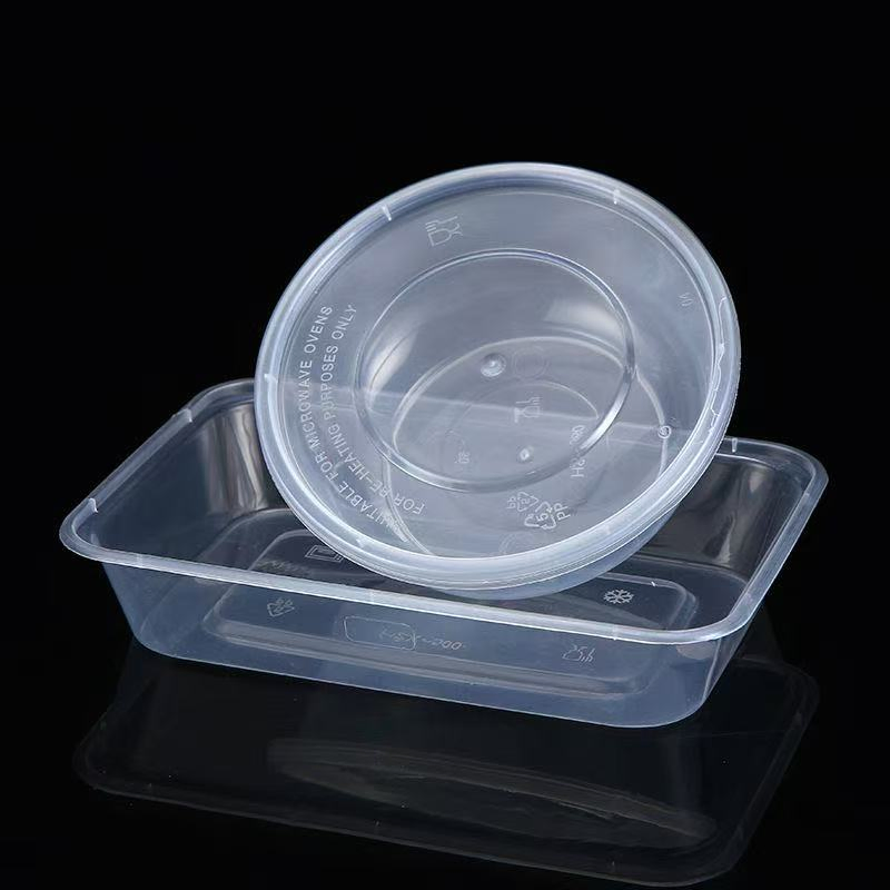 Plastic Food Storage Containers with Lids, 28oz Leakproof Stackable Bento Boxes, Microwave Safe, Transparent Rectangular Design for Meal Prep, Fruits, Nuts