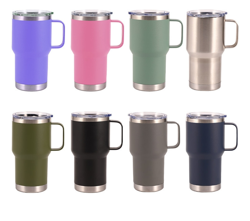 Custom Vacuum Insulated 30oz/40oz Travel Mug Flowstate Stainless Steel Tumbler with Straw