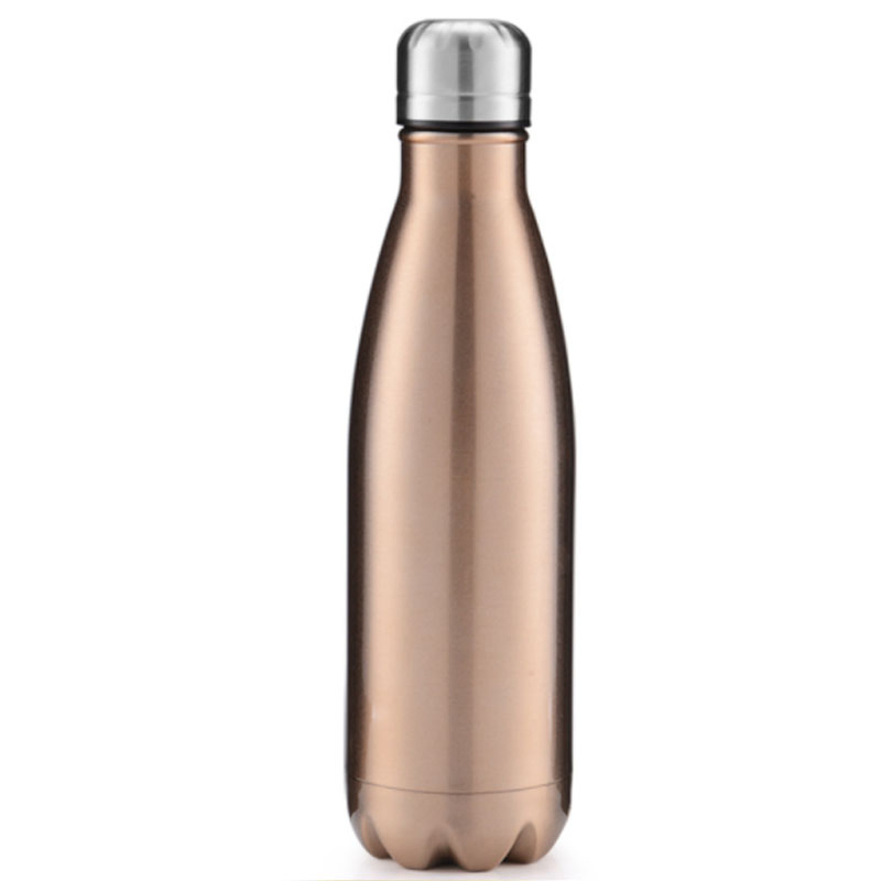 Double Wall Insulated Stainless Steel Cola Shape Sport Water Bottle