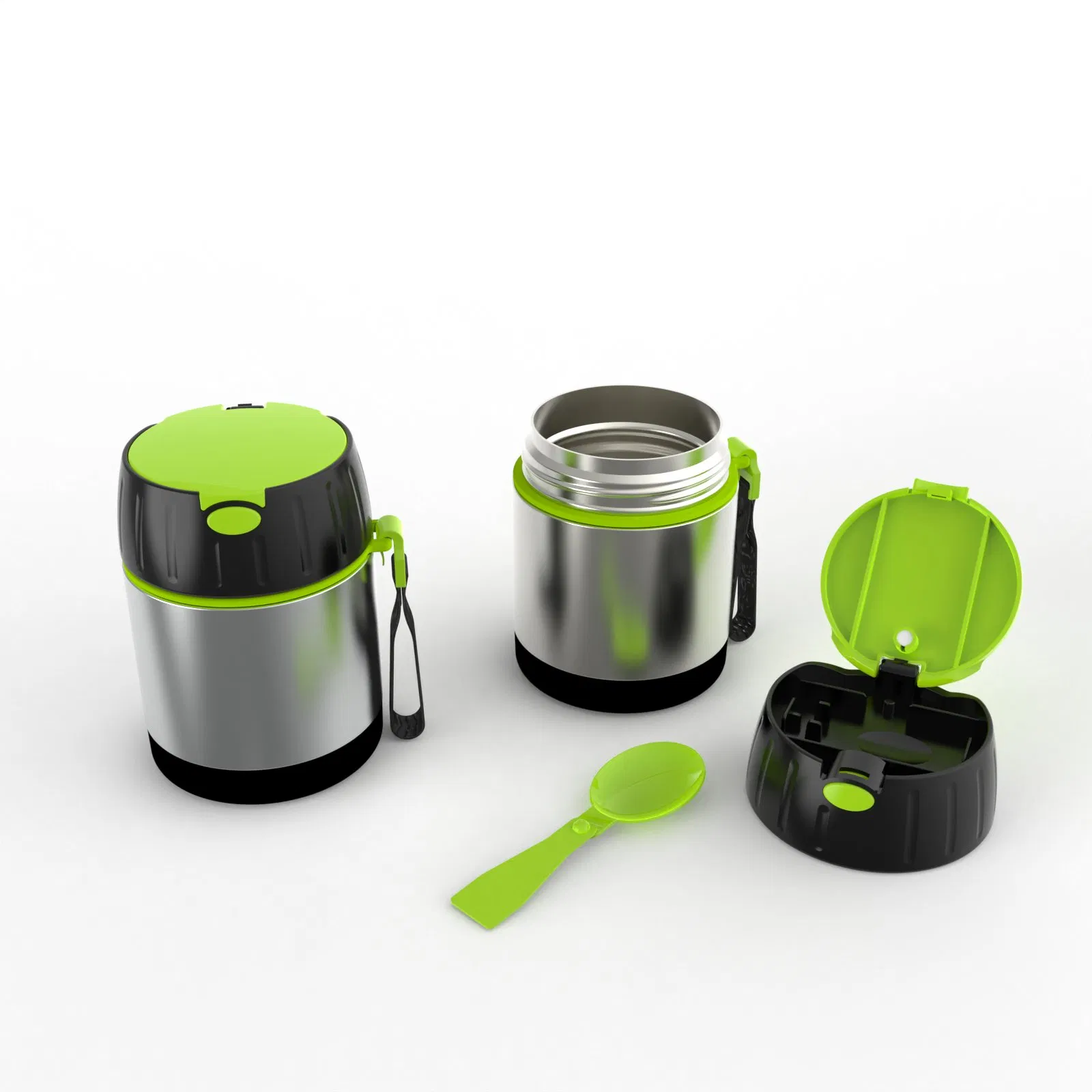 Aohea Obm ODM Vacuum Insulated Food Jar Wide Mouth 24 Oz Soup with Folding Spoon Lunch Containers for Kids &amp; Adults Leak Proof Stainless Steel for Hot Food Keep