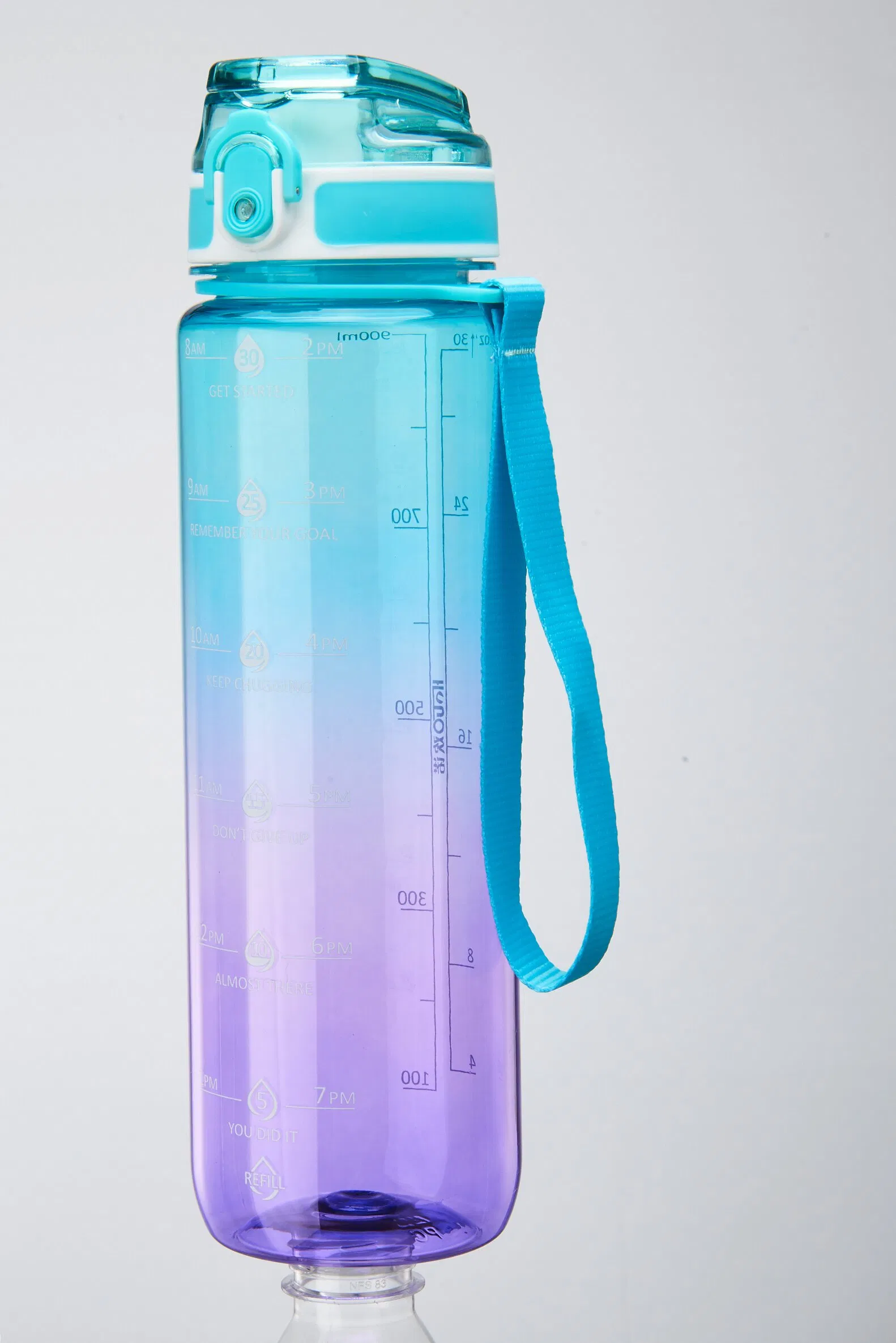 BPA-Free 32 Oz Motivational Sports Water Bottle for Fitness
