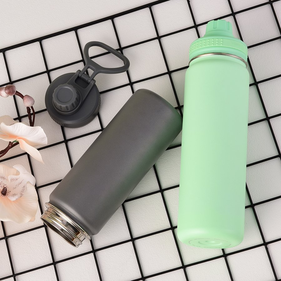 New ODM 360 Degree Direct Drinking Lid Double Wall 304 Stainless Steel Wide Mouth Water Bottle Hot Selling Vacuum Flask