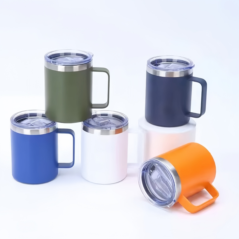 12oz Thermal Coffee Stainless Steel Travel Mug Tumbler with Handle