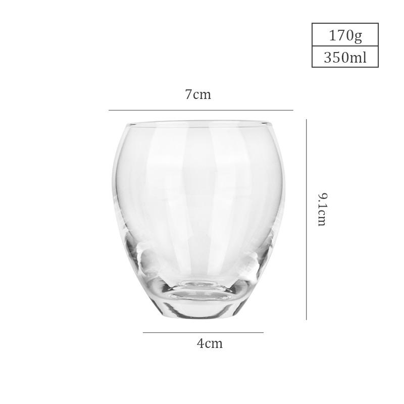Wholesale Coffee Vaso De Vidrio 350ml 7oz Coffee Short Vasija De crystal Crystal Clear Double Wall Glass Cup Tumbler for Water Beverage Spirits Wine