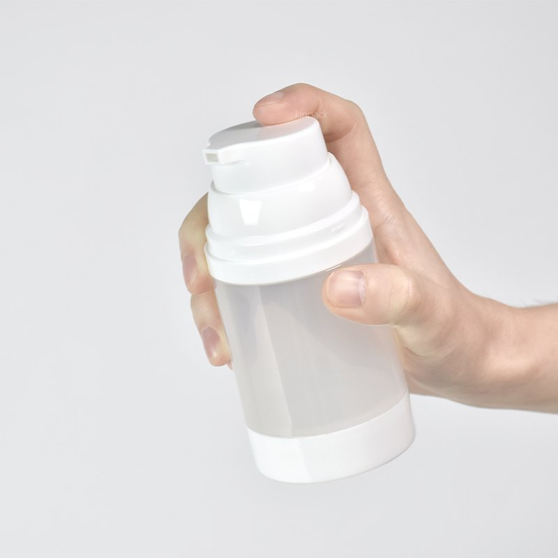 Portable Plastic Cosmetic Airless Serum Big Capacity Travel Distribution Bottle Vacuum Cream Lotion Pump Bottle by Kinpack