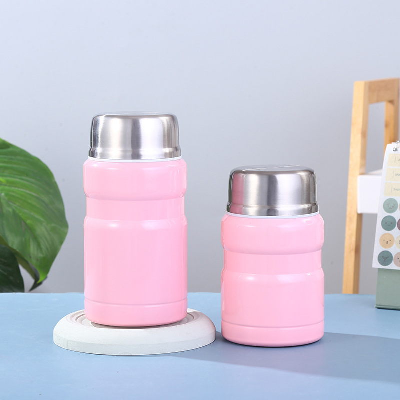 500ml 750ml Portable Reusable Vacuum Insulated Food Container Jar for Kids and Adults