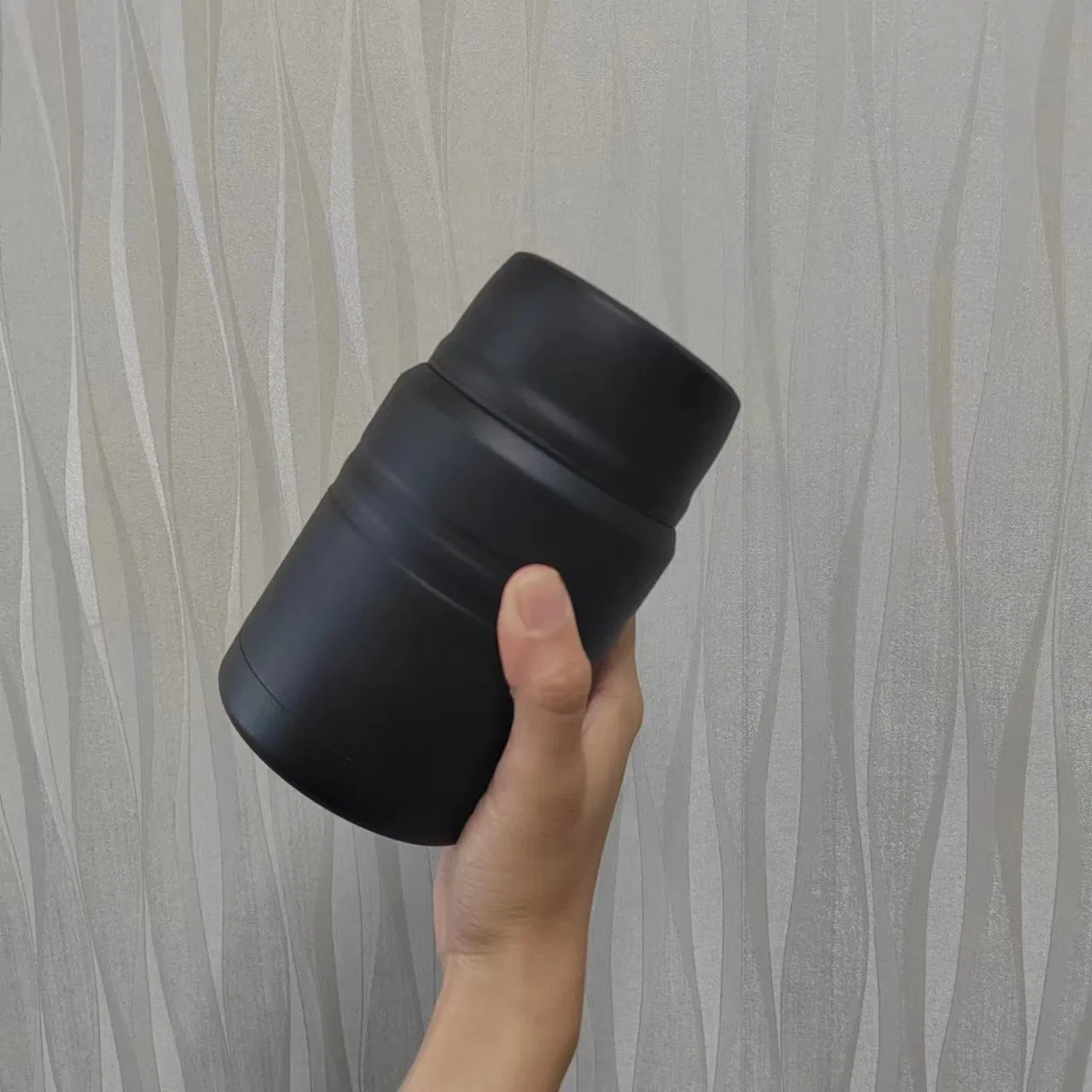 Kids Lunch Stainless Spoon Food Flask Jar School Double Wall Vacuum Thermal Food Container