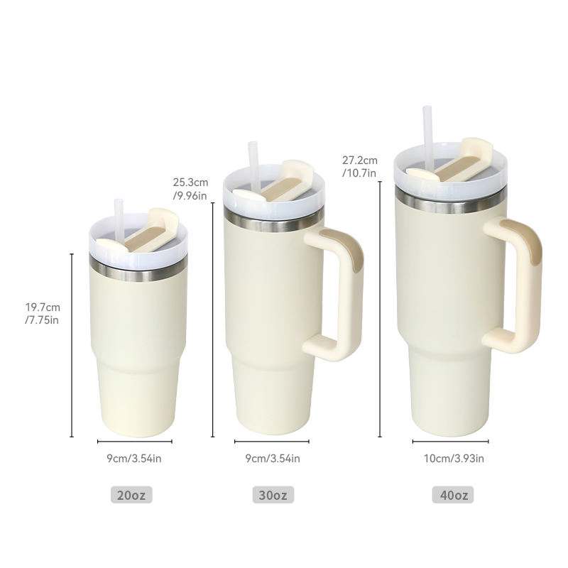 Trending Products Amazon New Arrival Dark Green Insulated Coffee Mug 30 Oz 40 Oz Stainless Steel Tumbler with Top Handle Leakproof