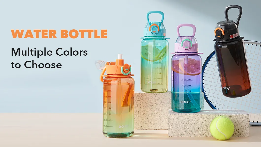 Plastic Water Bottle with Straw