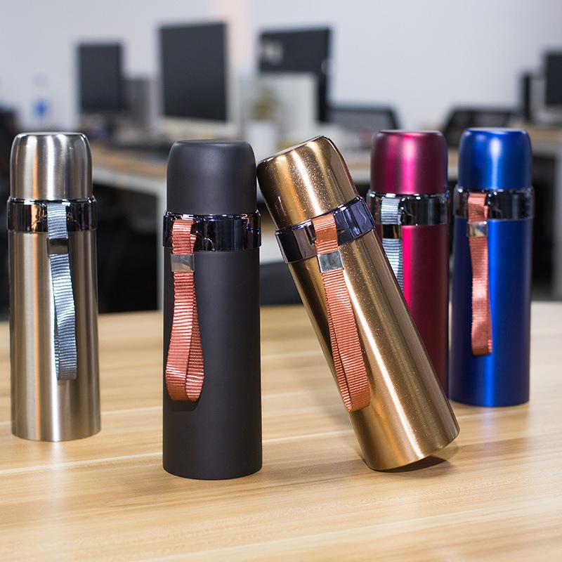 Whosale 304 Stainless Steel Vacuum Cup Outdoor Sports Water Bottle Vacuum Flask Printed Logo